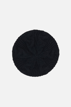 Princess Highway - Black Cable Knit Beret - black