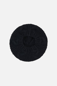 Princess Highway - Black Cable Knit Beret - black
