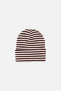 Princess Highway - Striped Beanie - chocolate