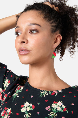 Princess Highway - Bow Floral Earrings - multi