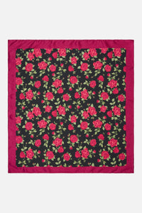 Princess Highway - Roses Satin Scarf - black