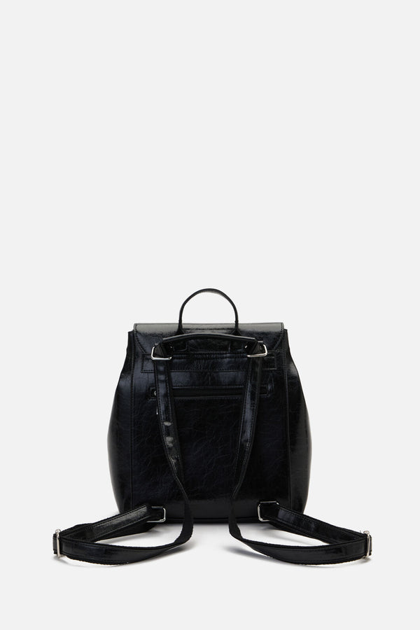 Princess Highway - Squirrel Embroidered Backpack - black