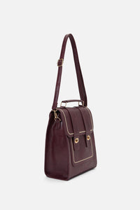 Princess Highway - Burgundy Two Way Satchel - burgundy