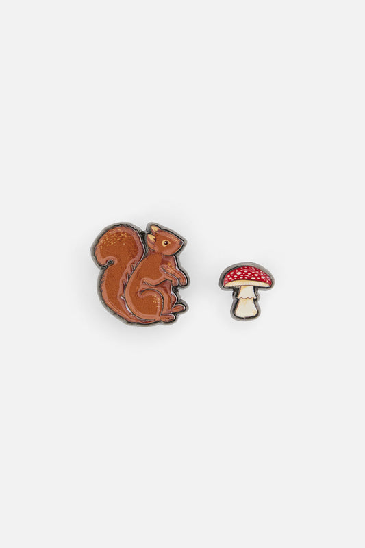 Princess Highway - Squirrel Mushroom Pin Set - multi