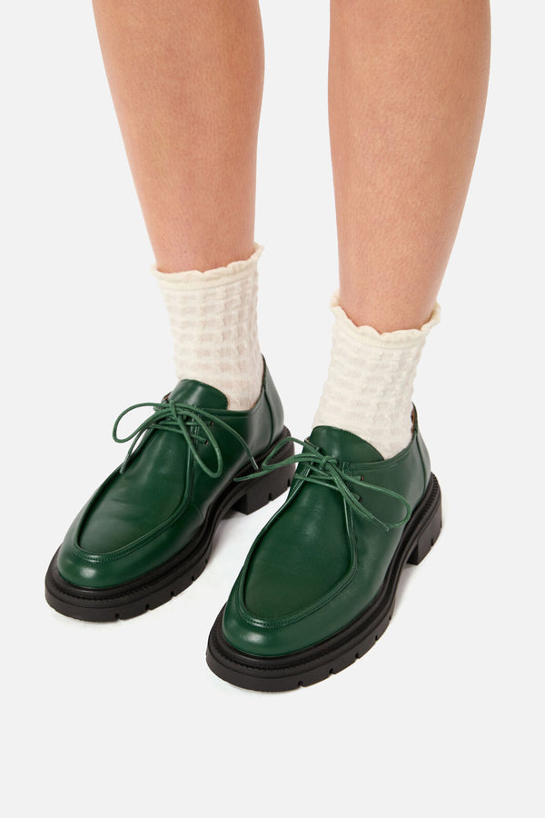 Princess Highway - Dark Green Lace Up Brogue - dark-green