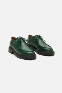 Princess Highway - Dark Green Lace Up Brogue - dark-green