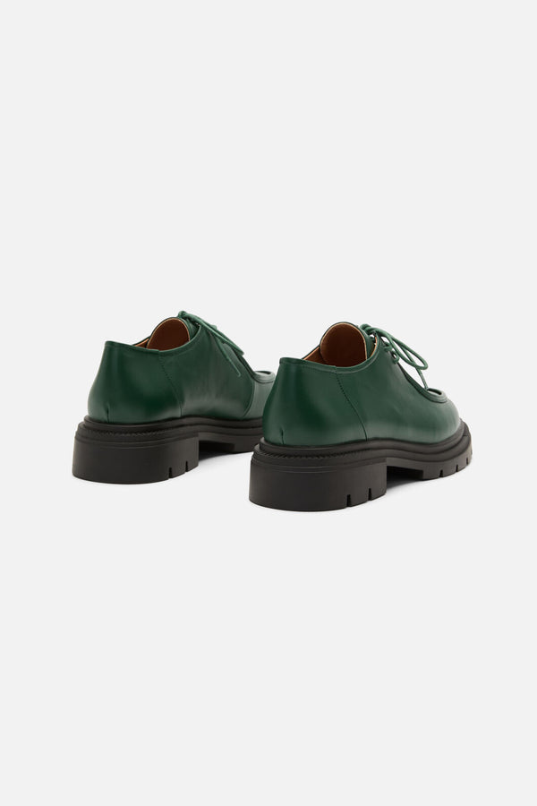 Princess Highway - Dark Green Lace Up Brogue - dark-green