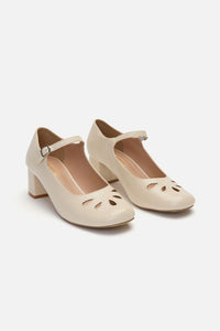 Princess Highway - Cream Vintage Heel - cream