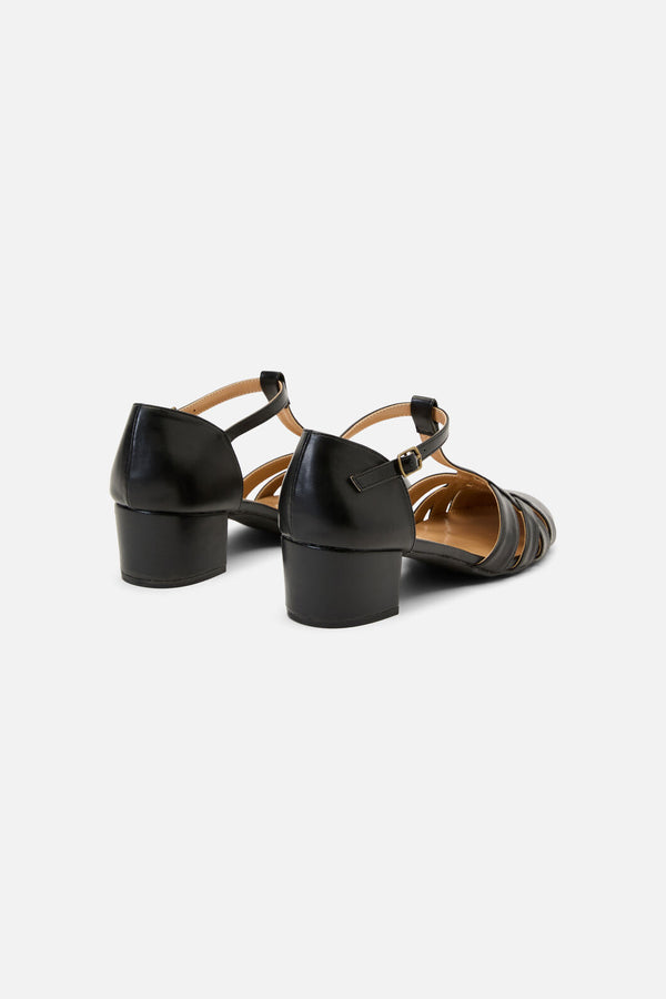 Princess Highway - Black Vintage Strap Heel - black