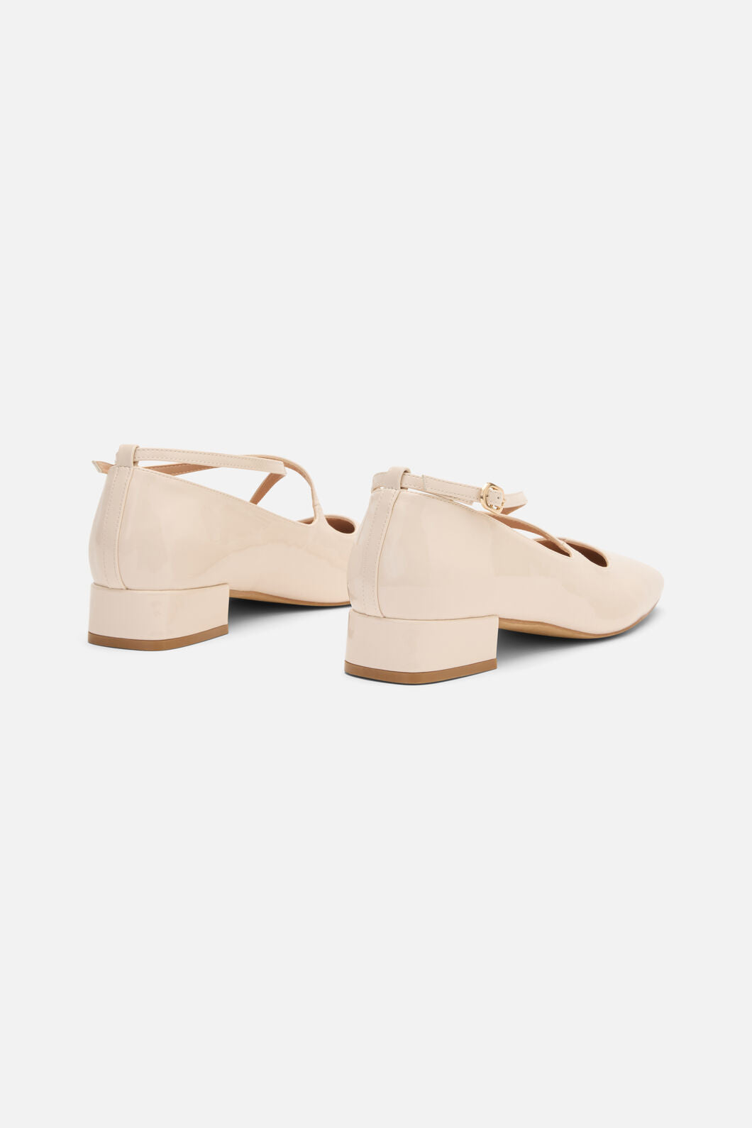 Princess Highway - Cream Patent Heart Heel - cream