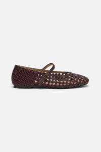 Princess Highway - Plum Weave Flat Shoe - plum