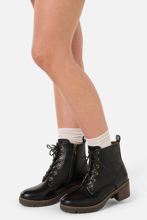 Princess Highway - Black Lace Up Boot - black