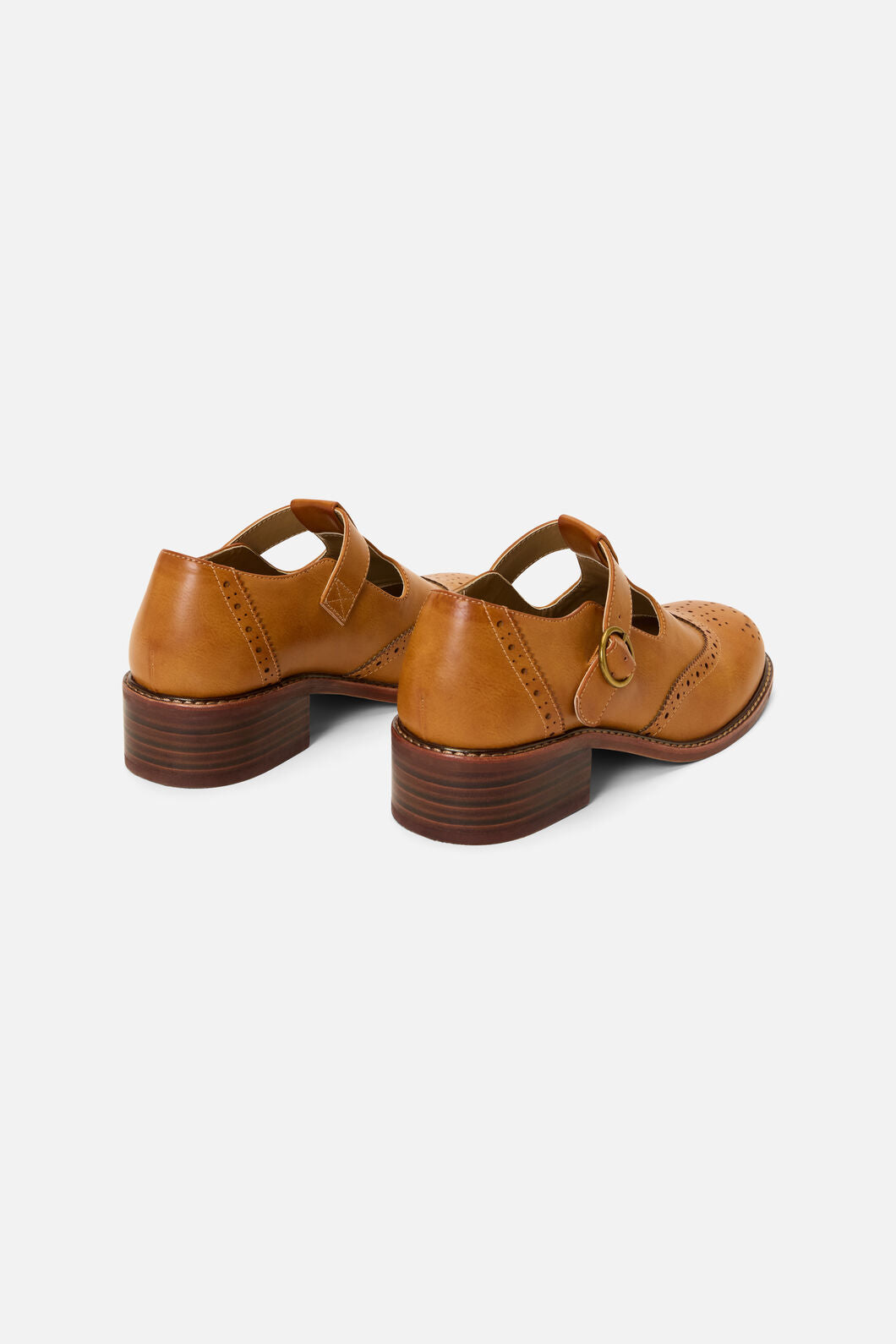 Princess Highway - Tan T Bar Brogue Shoe - tan