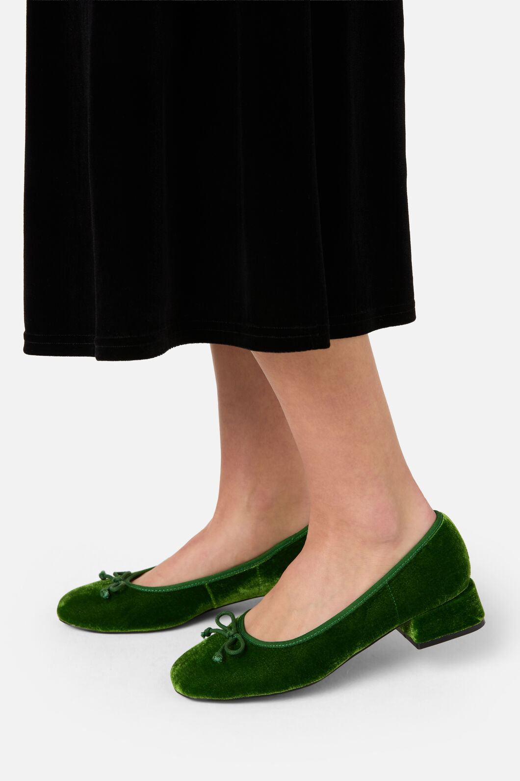 Princess Highway - Velvet Bow Slip On Shoe - green