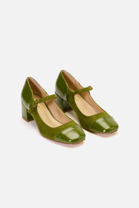 Princess Highway - Olive Two Fabric Mary Jane - olive