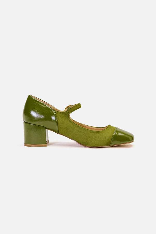 Princess Highway - Olive Two Fabric Mary Jane - olive