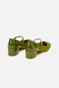 Princess Highway - Olive Two Fabric Mary Jane - olive