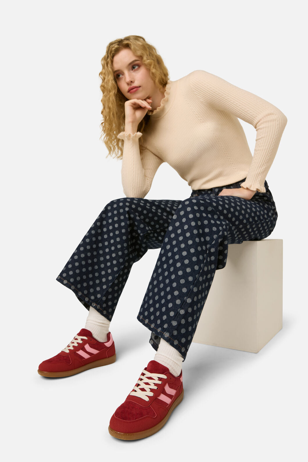 Princess Highway - Red Retro Sneaker - dark-red