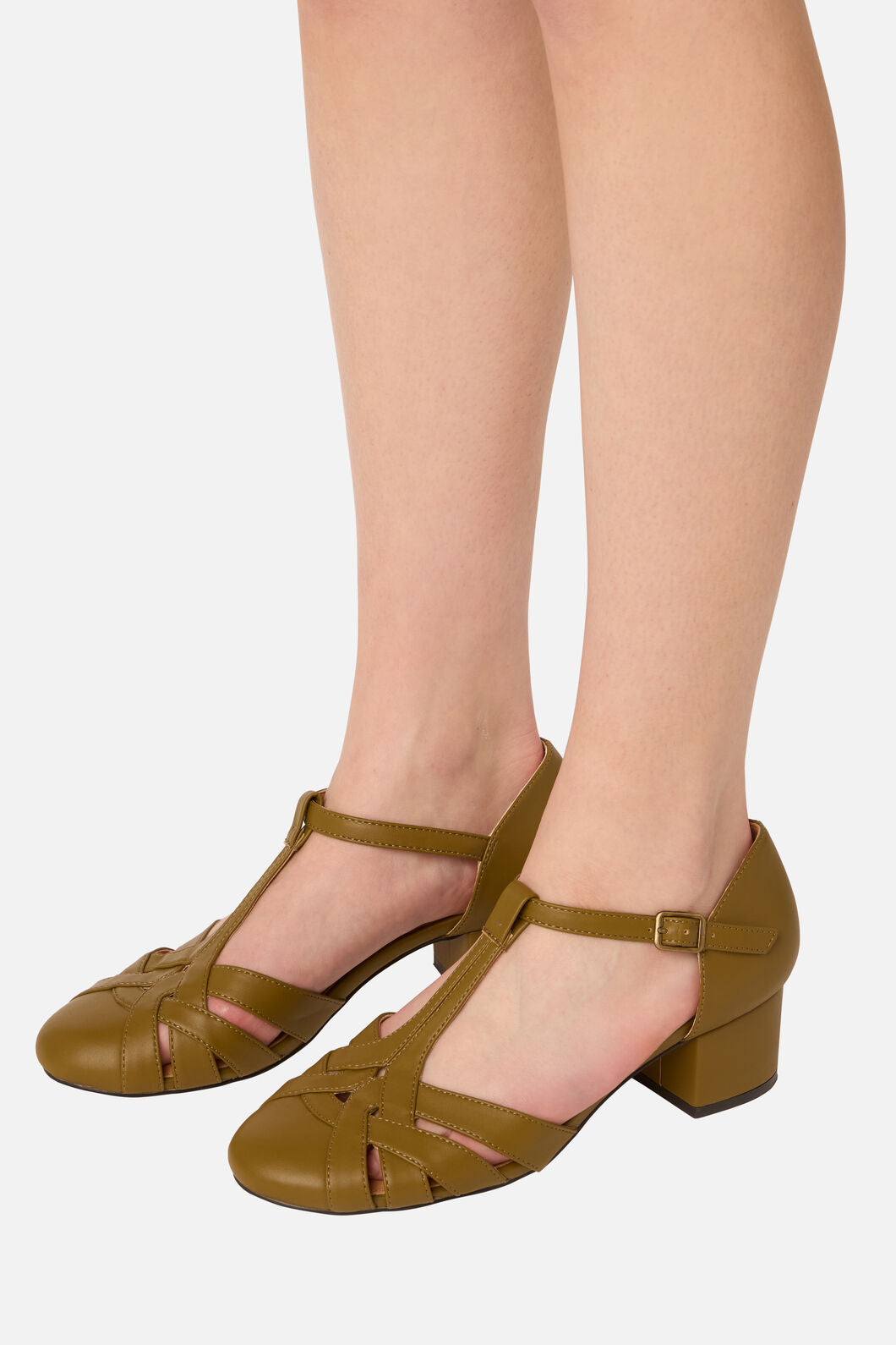 Princess Highway - Olive Vintage Strap Heel - olive