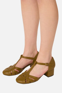 Princess Highway - Olive Vintage Strap Heel - olive