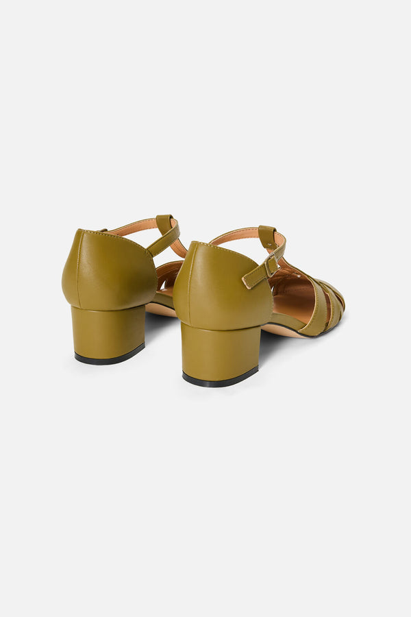 Princess Highway - Olive Vintage Strap Heel - olive