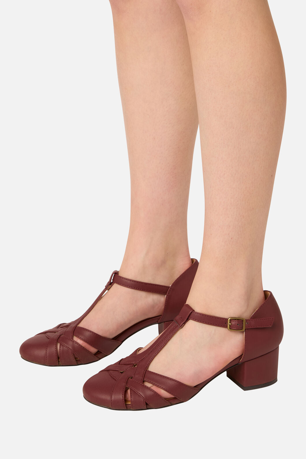 Princess Highway - Plum Vintage Strap Heel - plum