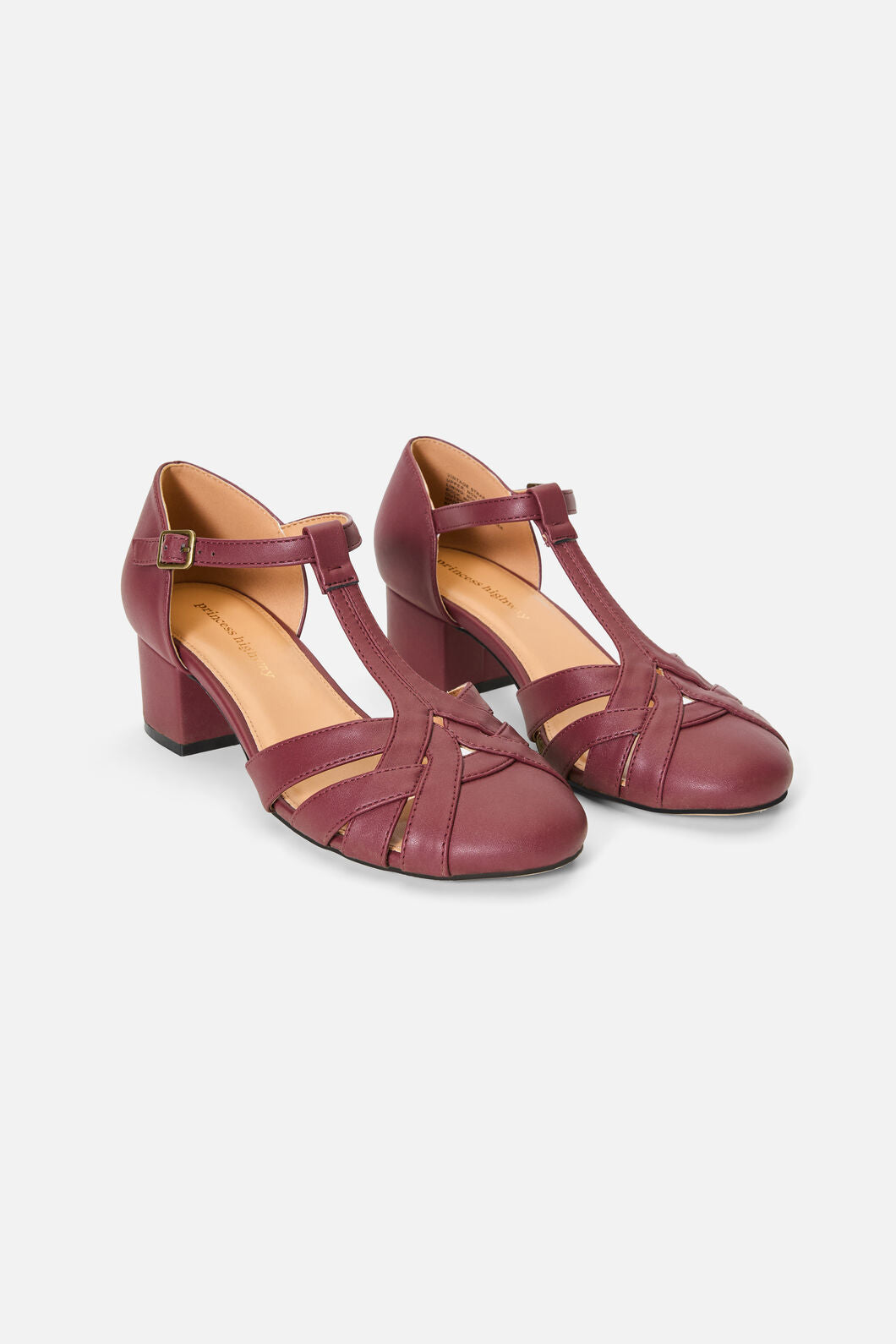 Princess Highway - Plum Vintage Strap Heel - plum