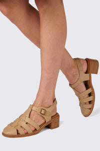 Princess Highway - Dark Cream Heeled Sandal - cream