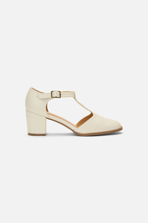 Princess Highway - Cream T-Bar Heel - cream