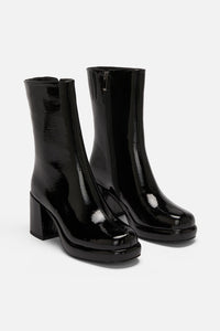 Princess Highway - Black Patent Short Boot - black