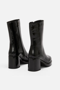 Princess Highway - Black Patent Short Boot - black
