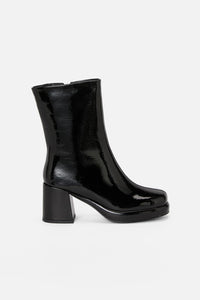 Princess Highway - Black Patent Short Boot - black