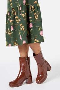 Princess Highway - Chocolate Patent Short Boot - chocolate
