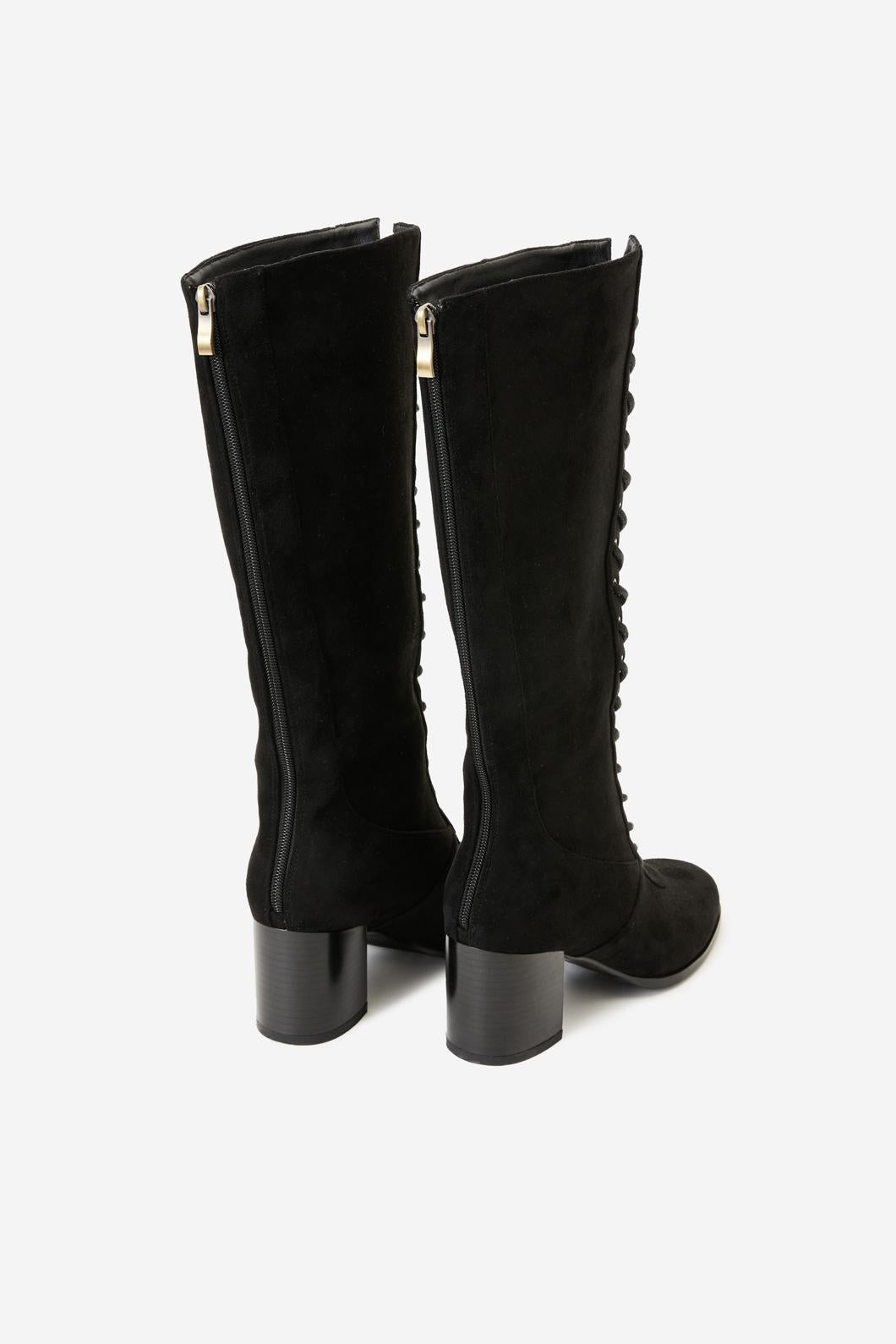 Princess Highway - Black Lace Up Knee High Boot - black