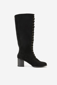 Princess Highway - Black Lace Up Knee High Boot - black