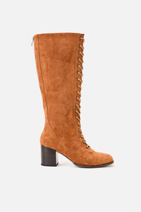Princess Highway - Tan Lace Up Knee High Boot - tan