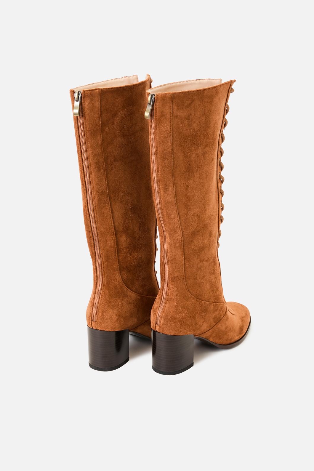 Princess Highway - Tan Lace Up Knee High Boot - tan