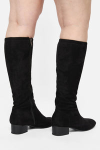 Princess Highway - Knee High Faux Suede Boot - black