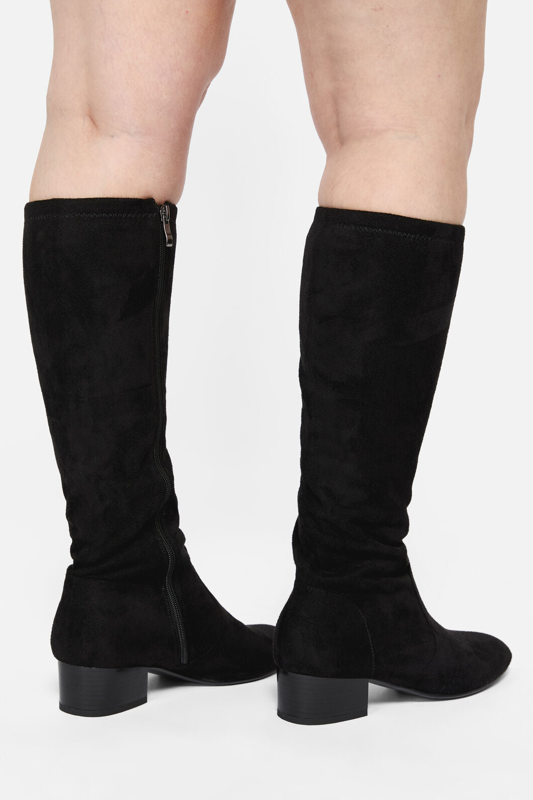 Princess Highway - Knee High Faux Suede Boot - black