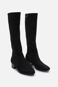 Princess Highway - Knee High Faux Suede Boot - black