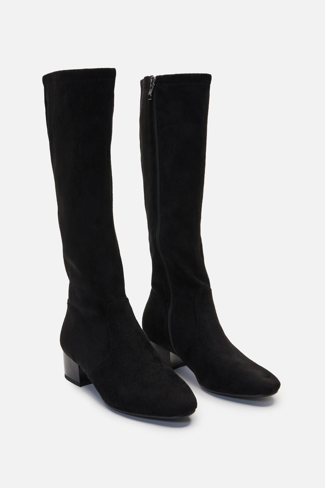 Princess Highway - Knee High Faux Suede Boot - black