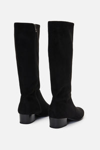 Princess Highway - Knee High Faux Suede Boot - black