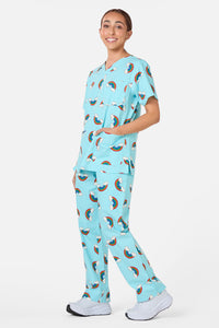 Scrubs With Love - Over The Rainbow Scrub Set - blue