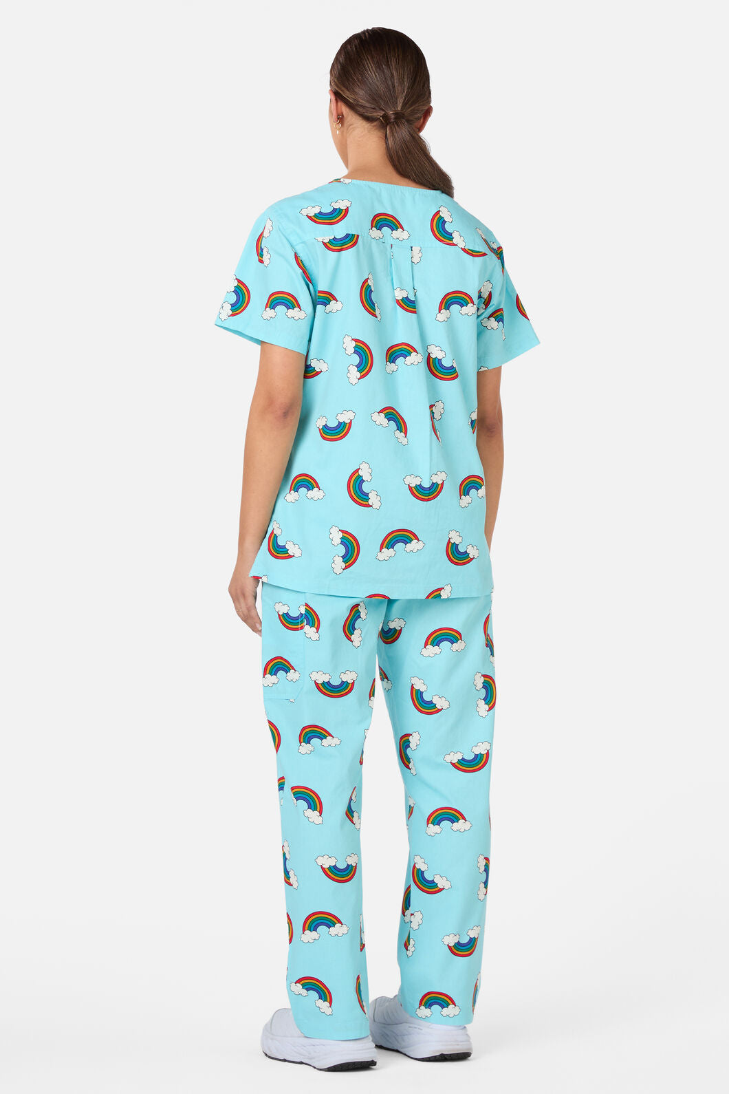 Scrubs With Love - Over The Rainbow Scrub Set - blue