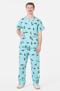 Scrubs With Love - Over The Rainbow Scrub Set - blue