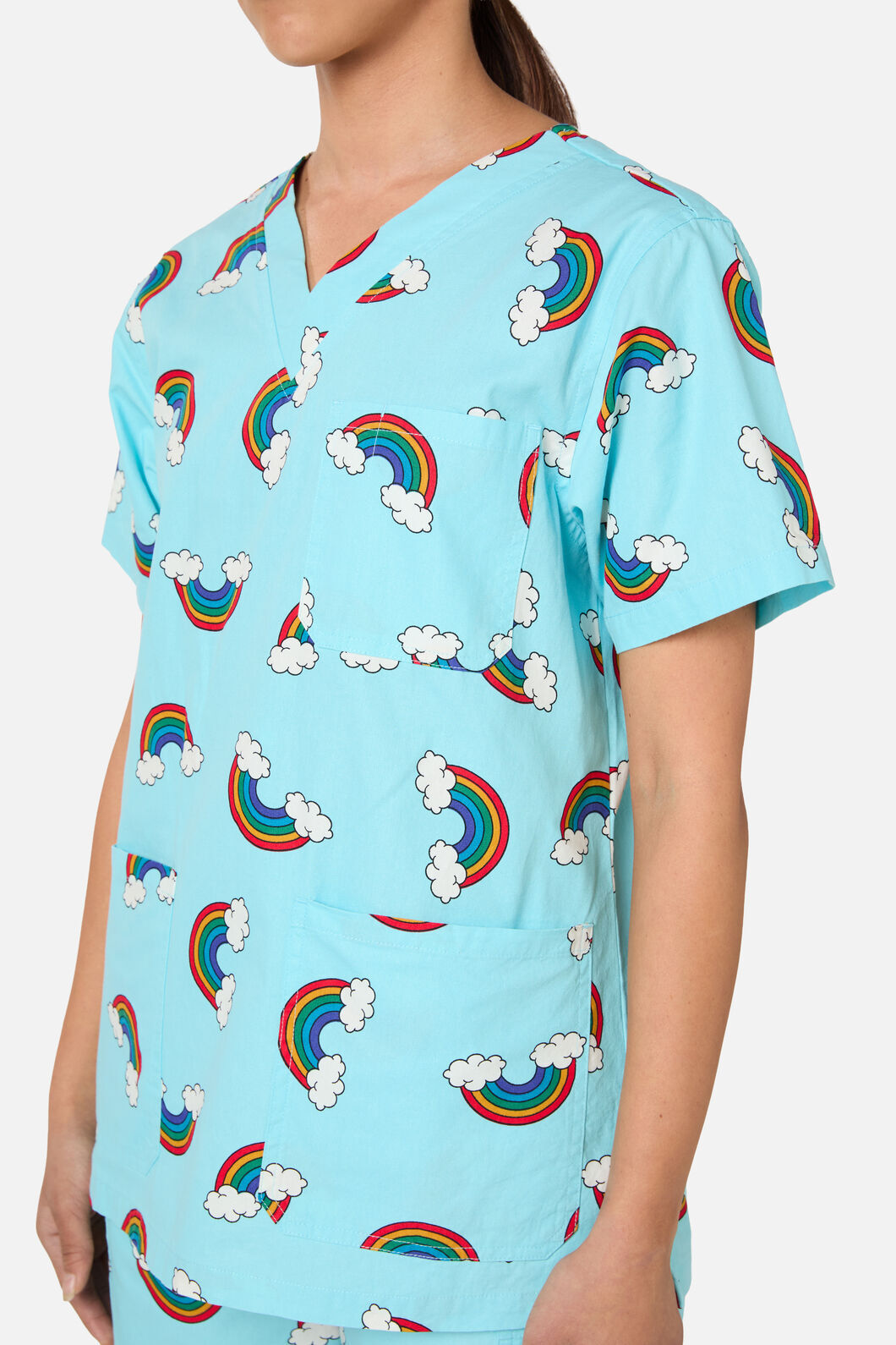 Scrubs With Love - Over The Rainbow Scrub Set - blue