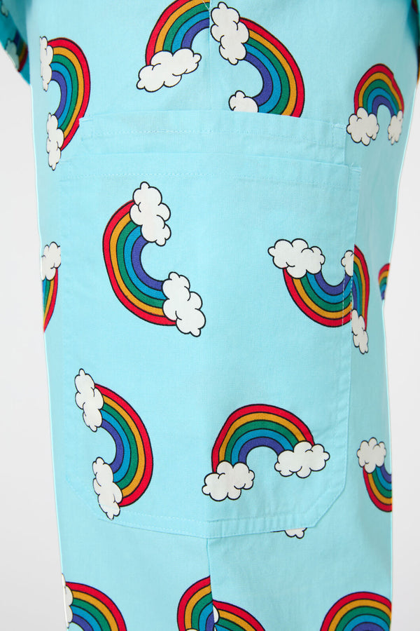 Scrubs With Love - Over The Rainbow Scrub Set - blue