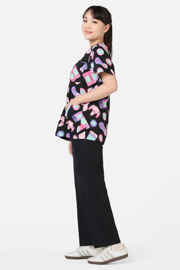 Scrubs With Love - Tech Head Top & Pant Scrub Set - black