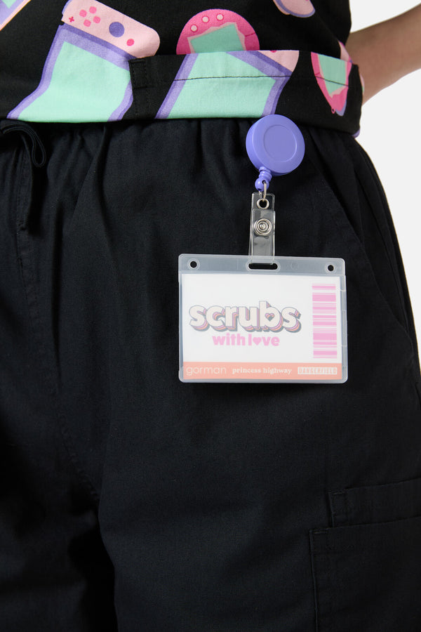 Scrubs With Love - Tech Head Top & Pant Scrub Set - black