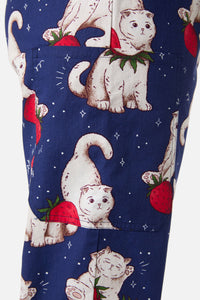 Scrubs With Love - Strawberry Cats Scrub Set - navy